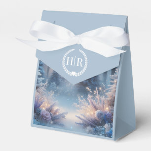 Winter Florals in Frosted Pines Favour Box