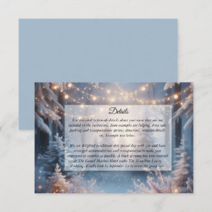 Winter Florals in Frosted Pines Wedding Enclosure Card