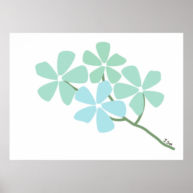 Winter Flower Branch Poster (Front)