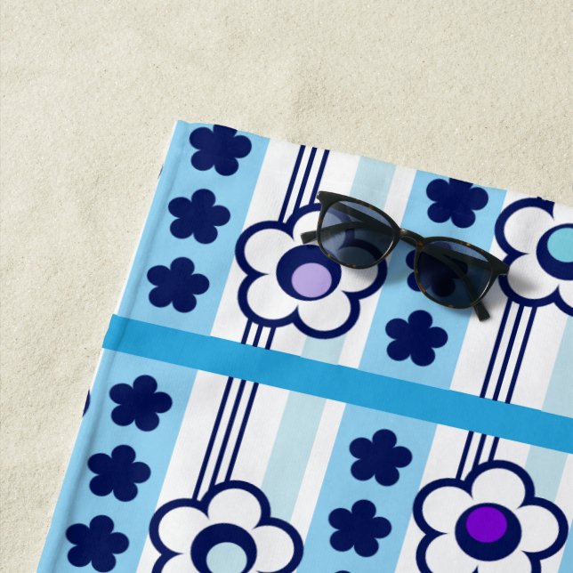 Winter Flowers Beach Towel (In Situ)
