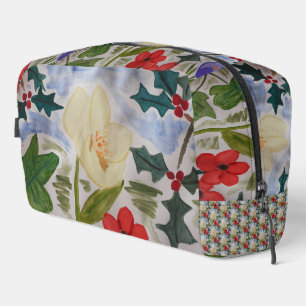 Winter Flowers & Holly Dopp Kit