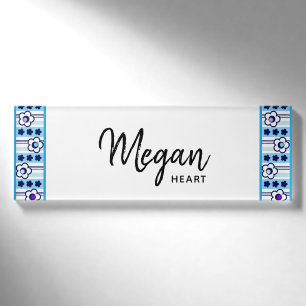 Winter Flowers Name Tag
