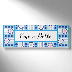 Winter Flowers Name Tag