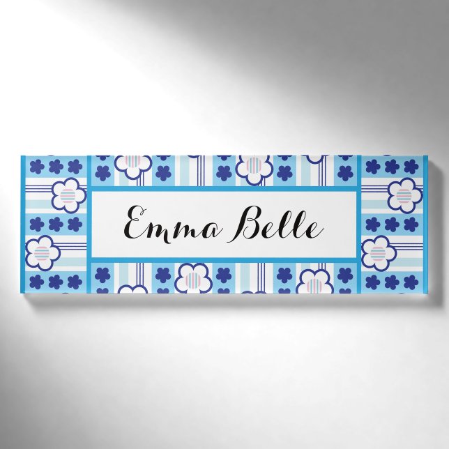 Winter Flowers Name Tag (Front)