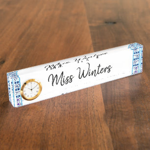 Winter Flowers Nameplate