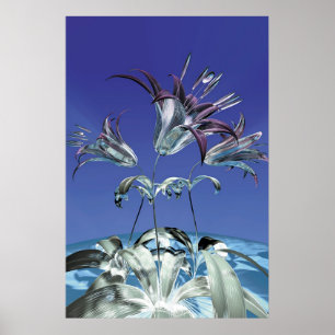 Winter flowers poster