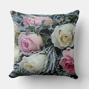 Winter Flowers Winter Roses Cushion