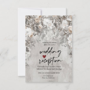 Winter Flowers Wonderland Reception  Invitation