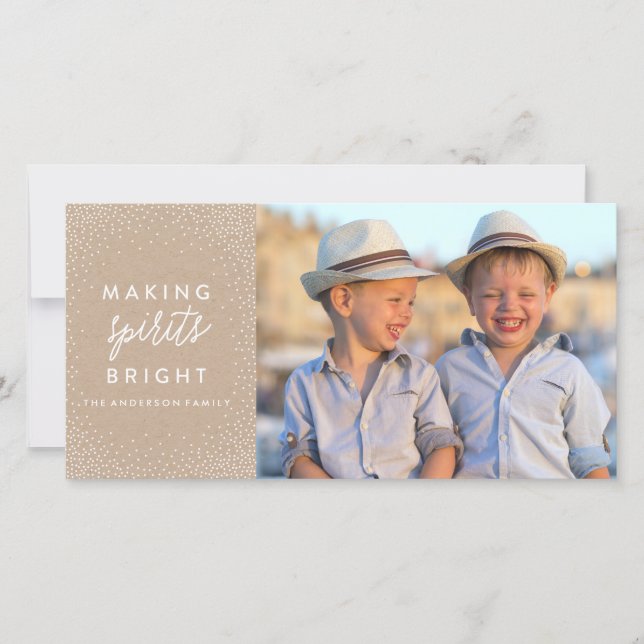 WINTER FLURRIES Christmas Photo Card (Front)