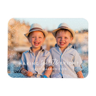 WINTER FLURRIES Christmas Photo Magnet