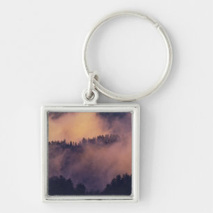 Winter fog in valley at sunset from Morton Key Ring
