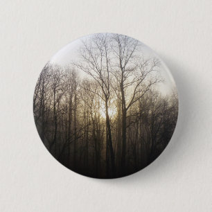 Winter Fog Sunrise Nature Photography 6 Cm Round Badge