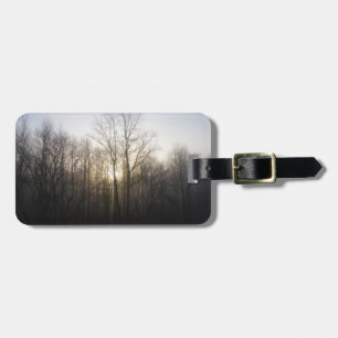 Winter Fog Sunrise Nature Photography Luggage Tag