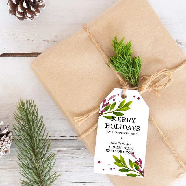 Winter Foliage Business Holiday Gift Tags (Winter Foliage Business Holiday Gift Tags)