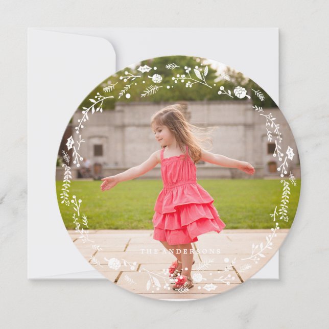 Winter Foliage  Christmas Holiday Card (Front)