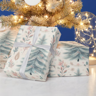Winter foliage Christmas wrapping paper