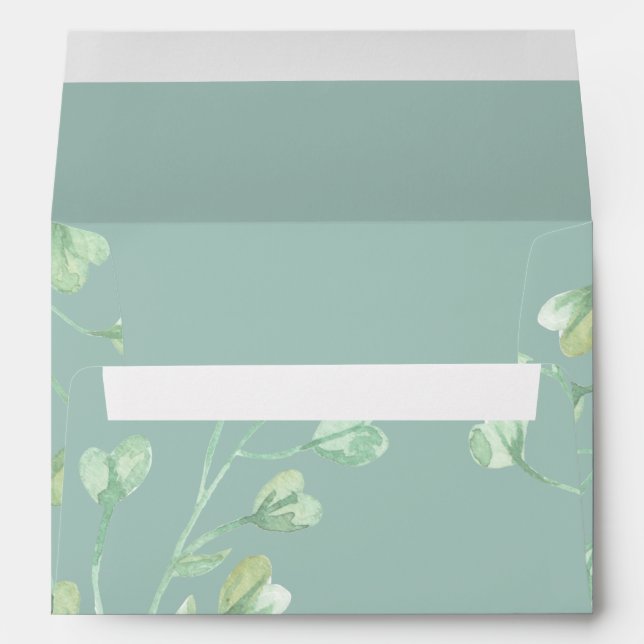 Winter Foliage elegant Wedding Envelope (Back (Bottom))