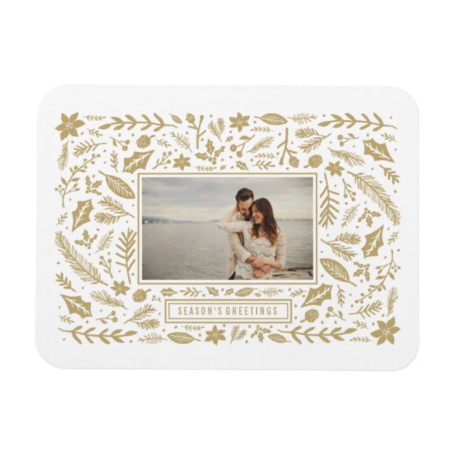 Winter Foliage Gold Magnet (Horizontal)