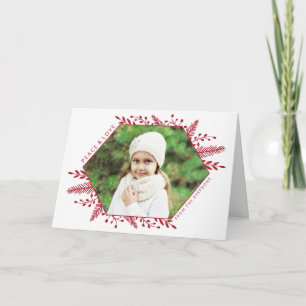 Winter Foliage   Horizontal   Red Holiday Card