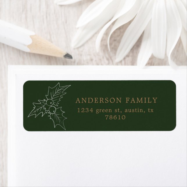 Winter foliage hunter and gold return address (Insitu)