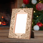 Winter Foliage Poinsettia and Holly Christmas Etched Frames<br><div class="desc">winter foliage design; editable text for a personalised gift; originally hand drawn frame</div>