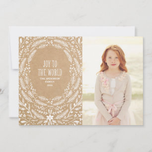 Winter Foliage Style 2   Holiday Photo Card