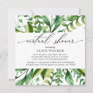 Winter Foliage virtual shower Invitation