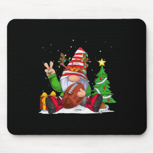 Winter Football Gnome Christmas for Boys Kids Mouse Mat