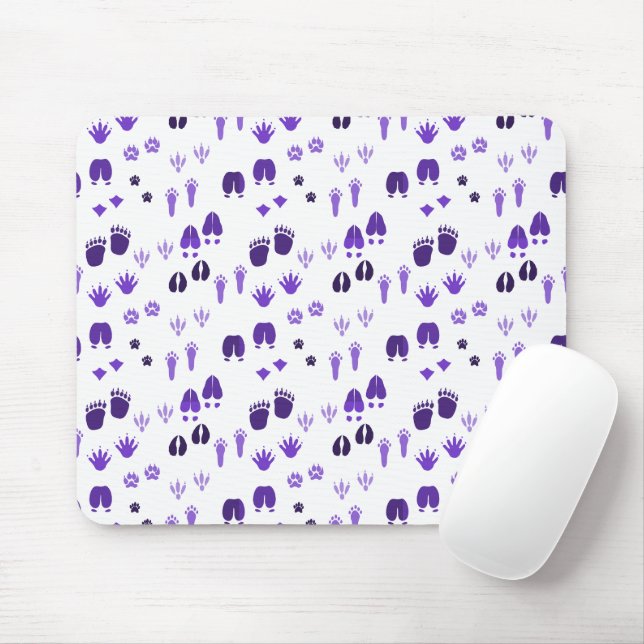 Winter Footprints Mouse Mat (With Mouse)