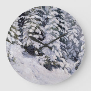 Winter Forest Aleksander Borisov Large Clock