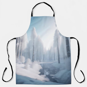 winter forest apron