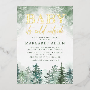 Winter forest baby its cold outside baby shower