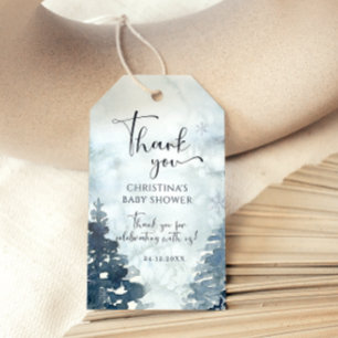 Winter forest Baby It's Cold Outside baby shower Gift Tags