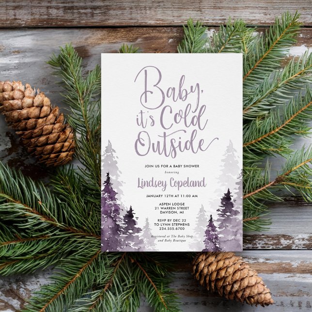 Winter Forest Baby Shower Invitation (Creator Uploaded)