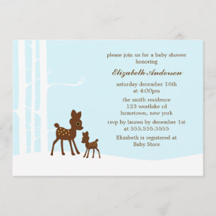 Winter Forest Baby Shower Invitation