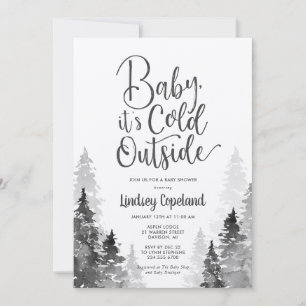 Winter Forest Baby Shower Invitation