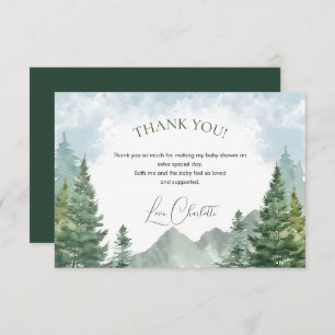 Winter Forest Baby Shower Thank you Card