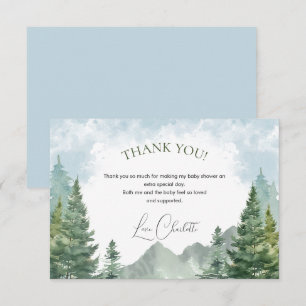Winter Forest Baby Shower Thank you Card