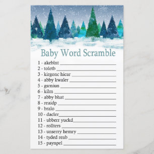winter forest Baby word scramble game
