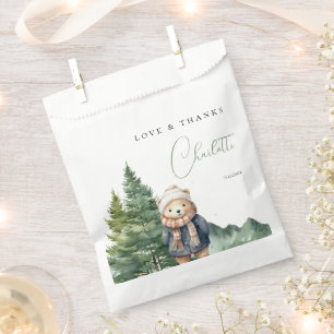 Winter Forest Bear Baby Shower Favour Bags