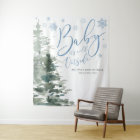 Winter Forest Blue Baby It's Cold Outside Backdrop
