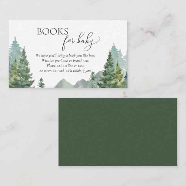 Winter Forest Books for Baby Card (Front/Back)