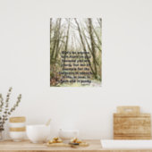 Winter Forest Called by God Scripture Print (Kitchen)