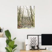 Winter Forest Called by God Scripture Print (Home Office)