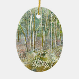 winter forest ceramic tree decoration
