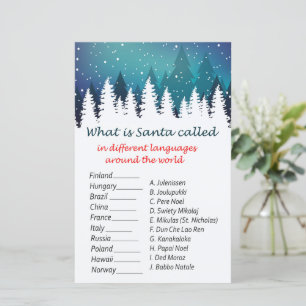 Winter forest christmas around the world game