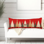 Winter Forest Christmas Monogram Body Cushion<br><div class="desc">This Christmas monogram pillow features a festive evergreen winter design on a simple background. Easily customise using the personalisation feature.</div>