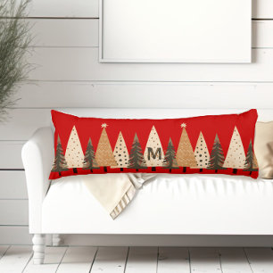 Winter Forest Christmas Monogram Body Cushion