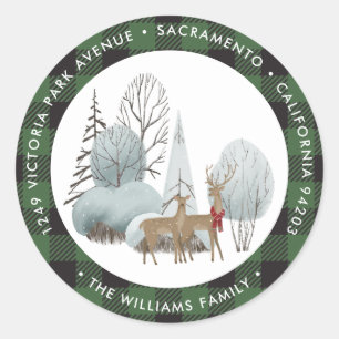 Winter Forest Christmas Return Address Labels