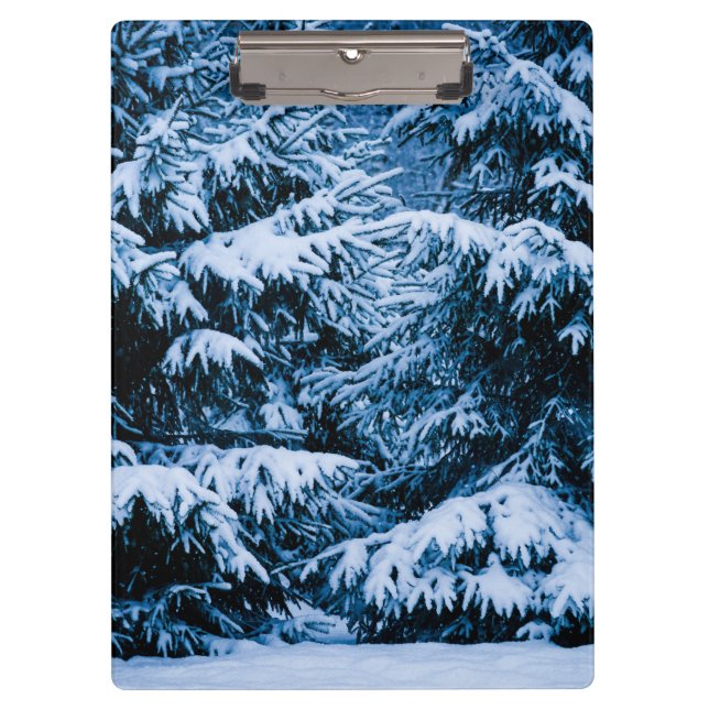 Winter Forest Christmas Tree Clipboard (Front)